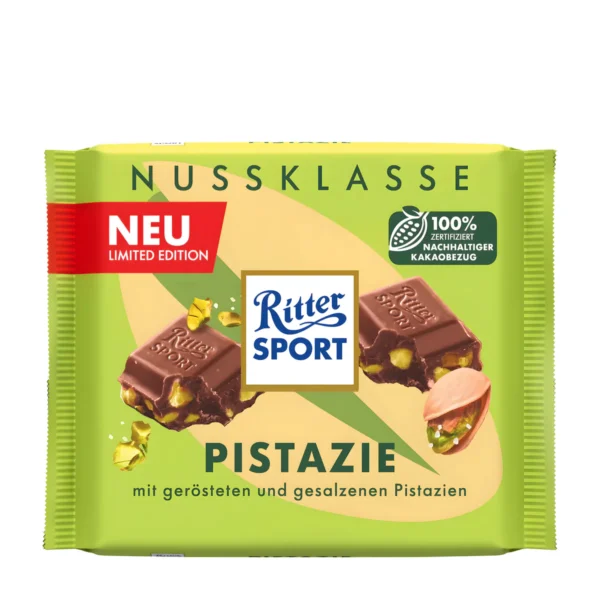 Ritter Sport Milk Chocolate Bar Nut Class Pistachio 100 g
