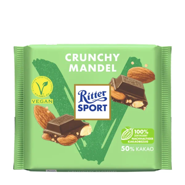 Ritter Sport Crunchy Almond vegan chocolate bar 100 g